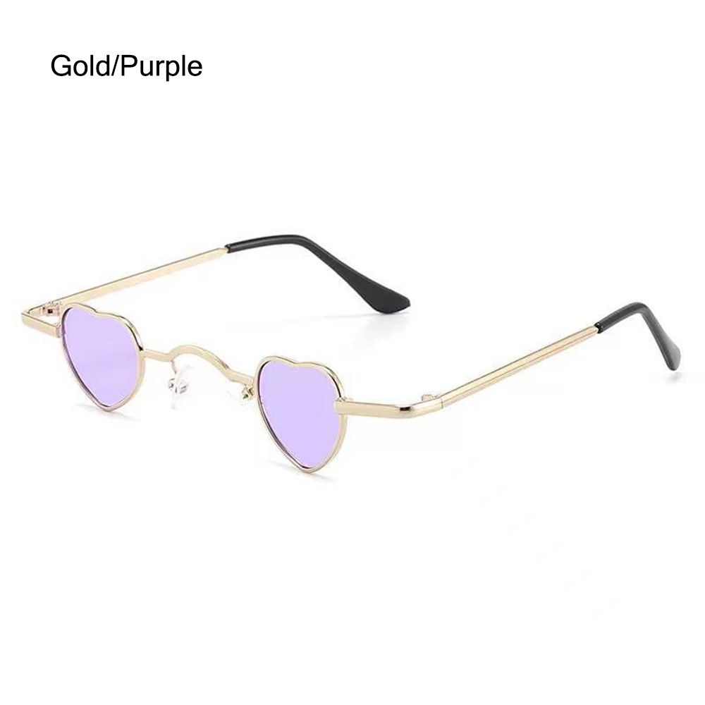 Retro Candy Color Punk Hip Hop Heart-Shaped Sunglasses Ultra-small Sun Glasses Shades