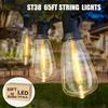ST38 LED String Lights 10M 15M 20M Waterproof IP65 Patio Light Outdoor LED Fairy Light Wedding Decoration For Garden Cafe