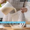 HANFOX Мешочек из конопли для орехового молока, марля для процеживания, марля для отцеживания, марля для сыра, фильтровальная ткань [набор из 2 штук]