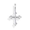 Модное ожерелье-подвеска из серебра 925 пробы с крестом и цирконом - европейский и американский хип-хоп стиль