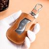 Tianpai 2025 New Car Key Bag, Leather Zipper Window, Men's and Women's Car Key Cover, Retro and Casual.