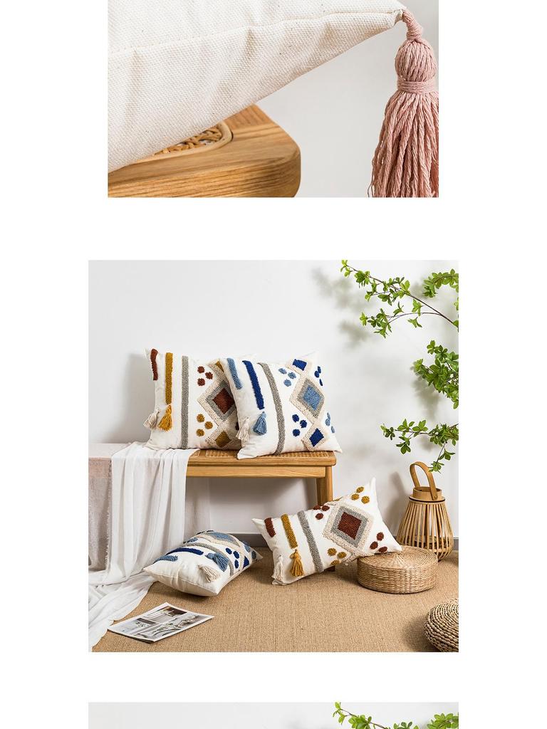 Наволочка из богемского бархата с вышивкой в виде бриллиантов для декора отеля и спальни