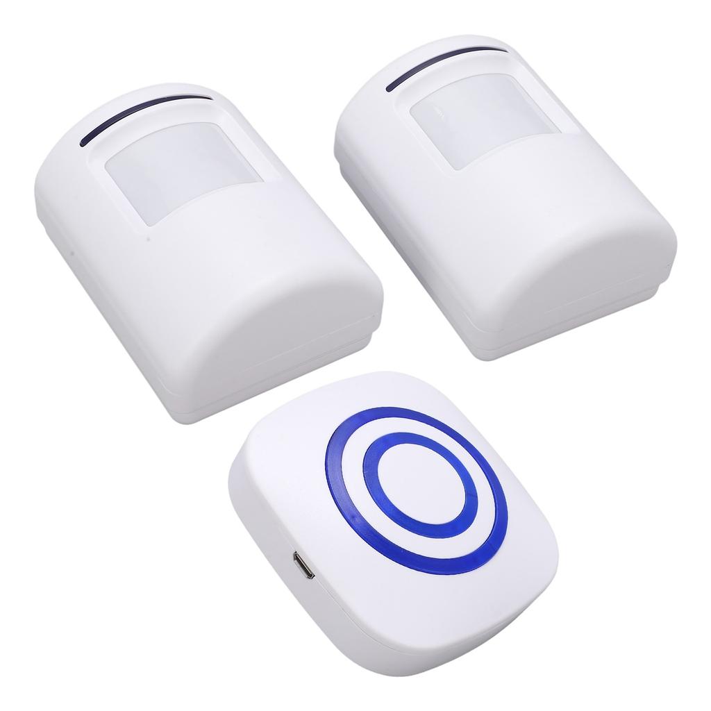 Беспроводной дверной звонок с датчиком движения, оповещение с 2 датчиками и 1 приемником, 38 мелодий для