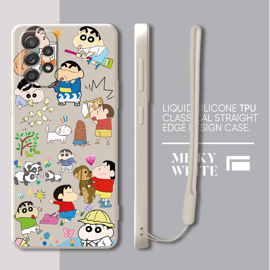 Cartoon Crayon Shin-chan Case for Samsung Galaxy A05 A02s A04 A20s A53 A06 A71 A73 A30s A50 A56 A03 Phone Cover