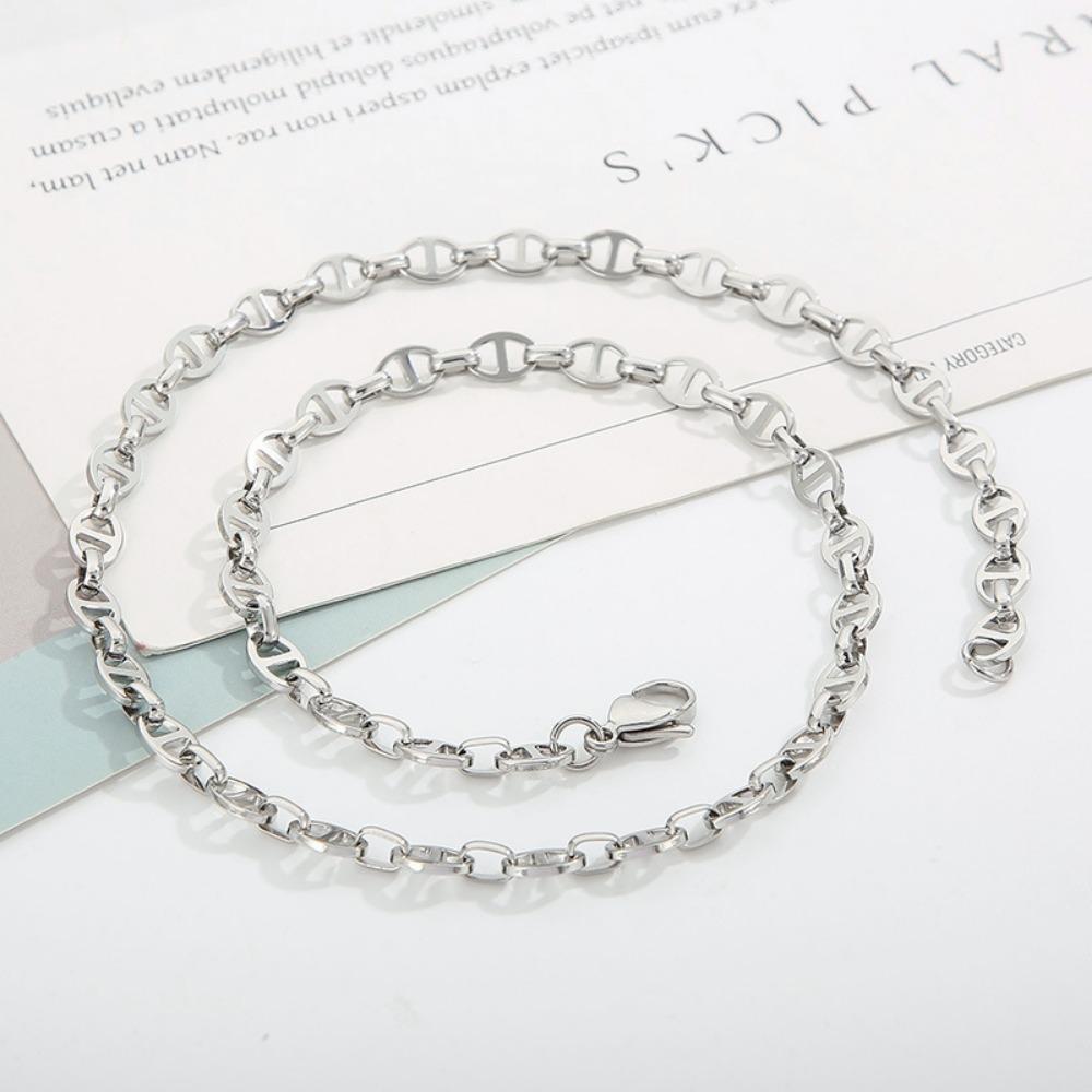 Скошенная цепочка в японском стиле из нержавеющей стали, женское трендовое ювелирное изделие в стиле Ins