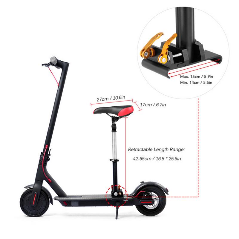 Scooter Seat Adjustable Seat Replacement For Long Rides Ergonomic Sturdy Electric Scooter Accessories For Enhanced Cycling