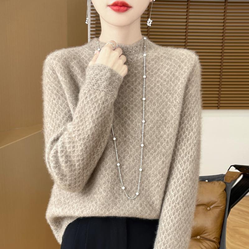 Женский кашемировый свитер Qinghe Cashmere 30% кашемир 70% шерсть Осень и Зима Пуловер Теплый и Модный
