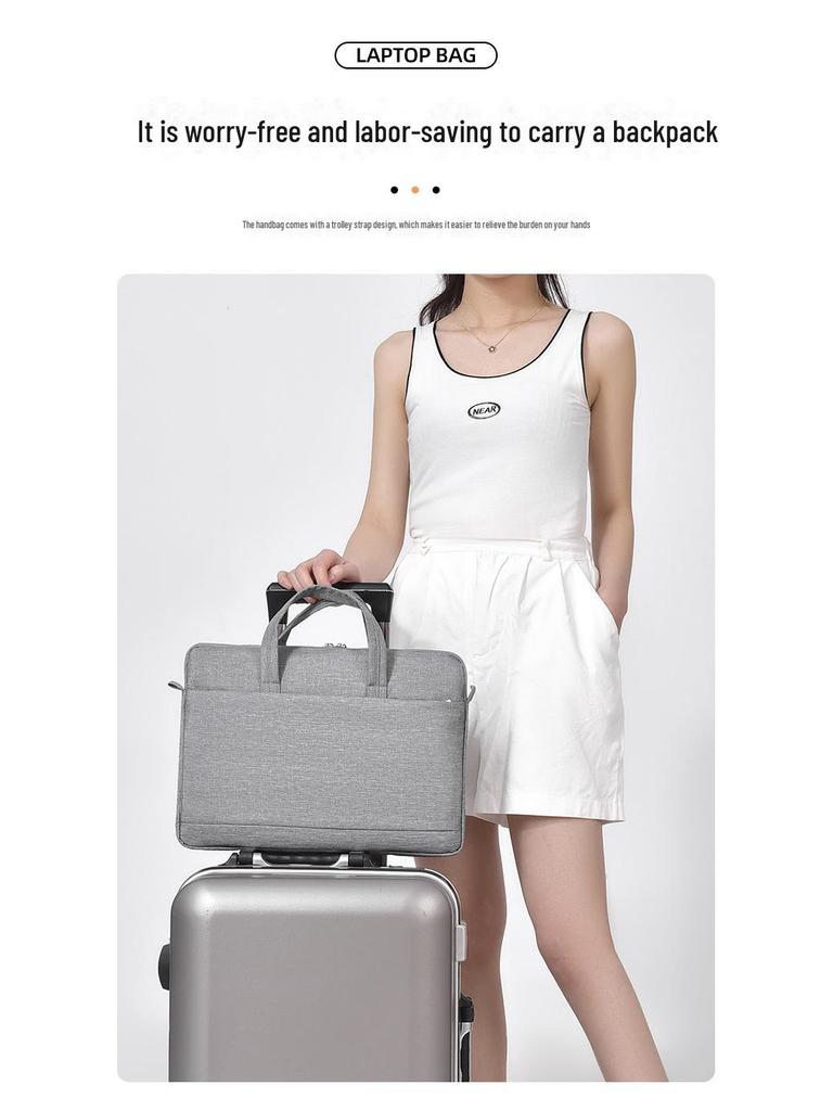 Мужской Портативный Мессенджер-Портфель - Большая Вместимость, Сумка для Ноутбука и Документов (13-15.6 дюймов)