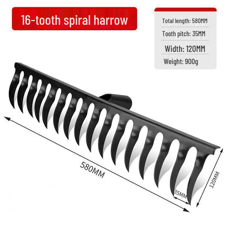 Кованые вручную спиральные грабли из марганцевой стали: Многофункциональный садовый инструмент