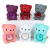 Hugging Bear Preserved Rose Gift Box with Necklace & Ring