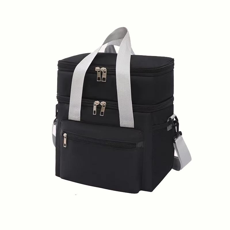 Двухслойная термосумка для ланча | Термоизолированный охладитель для еды и напитков для пикника на открытом воздухе | Сумка большой вместимости выдерживает вес 15 кг