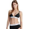 Calvin Klein Женское нижнее белье с треугольным бюстгальтером и принтом букв, черное 000QF5650E-001