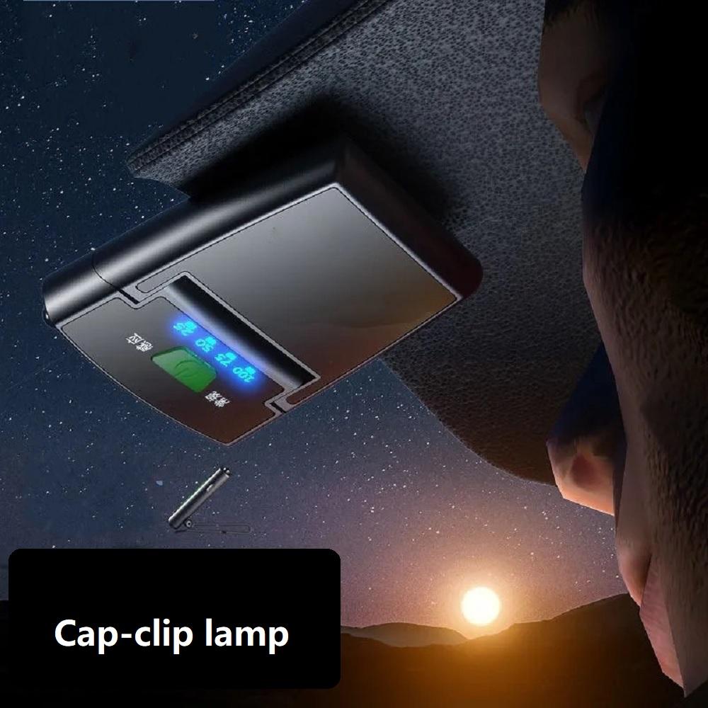 6 LED Black Rechargeable Cap-Clip Lamp Head Lamp Hat Sensor Torch Light Camping