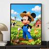 Disney Diamond Painting Mickey Farmer DIY Diamond Art Painting Set for Home Office Decoration Handmade GiftsFarm Fun