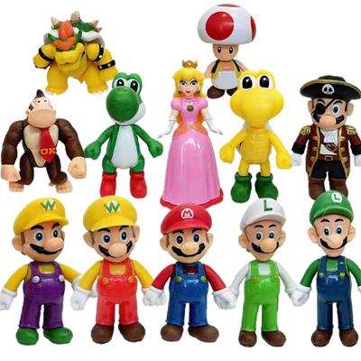 Набор Фигурок Super Mario 12 шт. Аниме Фигурки Игрушки для Детей Подарок на День Рождения Рождество Для Мальчиков Домашний Декор