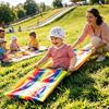 Foldable Rainbow Grass Skiing Mat Lightweight Rainbow Grass Dragging Mat  Beach Grass Floor