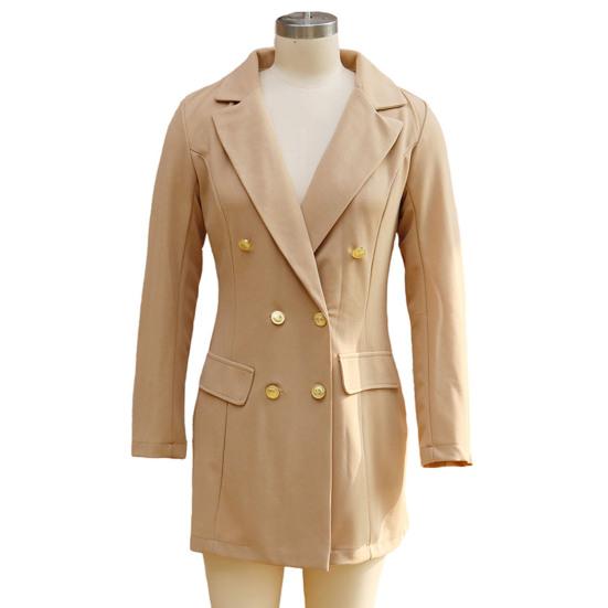 Blazer Dress for Women V Neck Long Sleeve Work Dress Notch Lapel Double Breasted Office Business Outfit