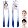 CaseEden Cosplay Wig Premium Snow Miku Hatsune Miku Vance Type 120cm White Blue 6044 &