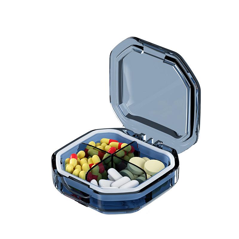6 сеток, коробка для хранения таблеток, коробка для хранения лекарств, отделение для лекарств, мини-портативный контейнер-органайзер с уплотнительным кольцом