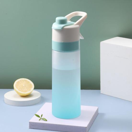 700ml Water Bottle Large-capacity BPA Free Spray Design Gradient Color Girls Outdoor Sport Fitness Water Cup Daily Use