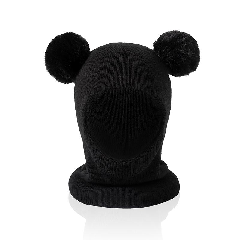 Детский набор шапка и шарф, на флисовой подкладке, утолщенный, с защитой ушей, зимняя теплая вязаная шапка для мальчиков и девочек