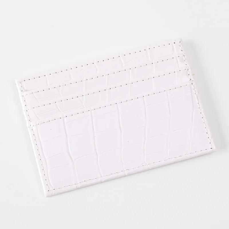 Женский тонкий деловой чехол для кредитных карт, сумка для студенческого билета, чехол для автобусной карты, кошелек с крокодиловым узором, держатель для карт, кошелек из искусственной кожи