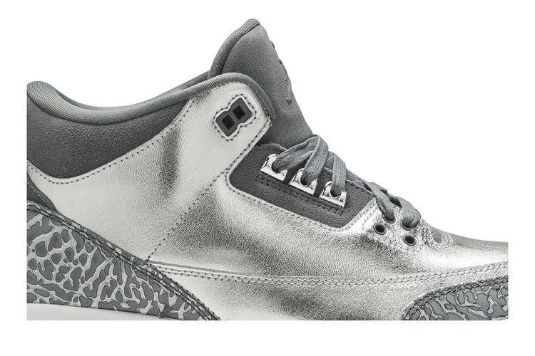 Kids' Sneakers Nike Jordan 3 Retro Premium Heiress Metallic Silver (GS) Metallic Silver/Cool Grey-White