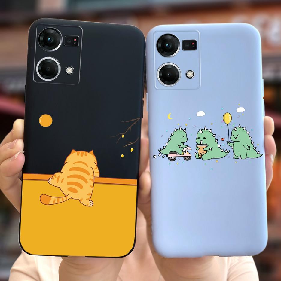 For Oppo F21 Pro 4G Case Oppo Reno7 CPH2363 Cute Fashion Cartoon Cover Soft Silicone Phone Case For Oppo Reno 7 F21Pro 4G Bumper