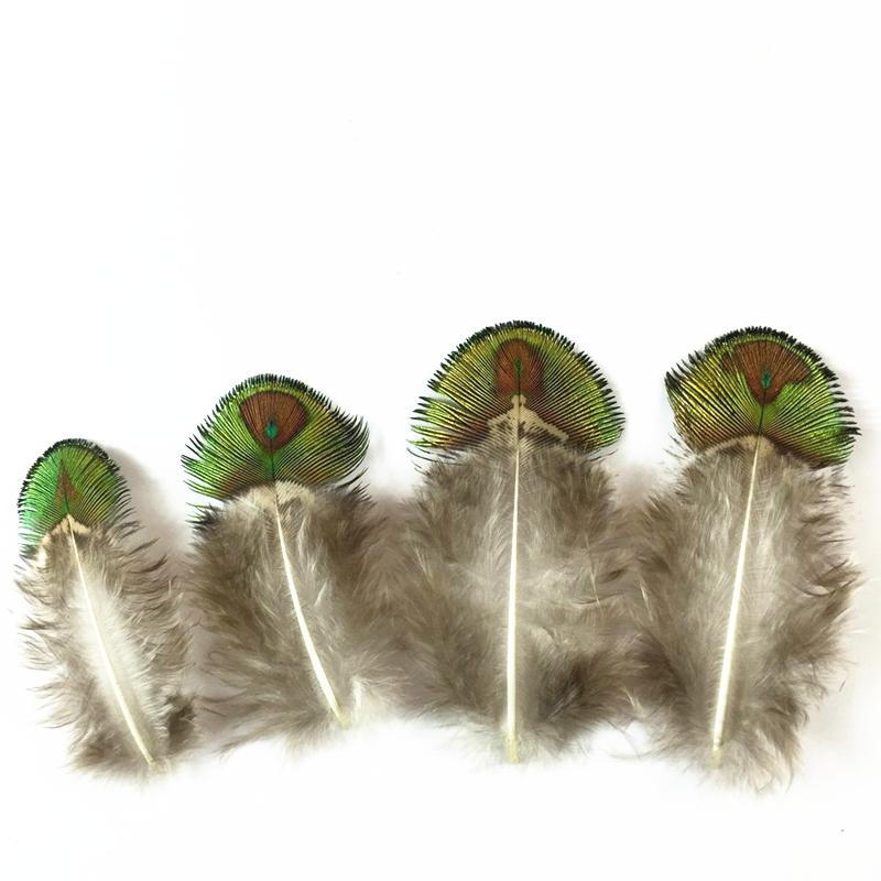 Натуральное Золотое Перо Павлина 3-7СМ 1-3дюйма Перья Фазана для Поделок Перья для Изготовления Ювелирных Изделий Карнавальные Аксессуары Плюмаж