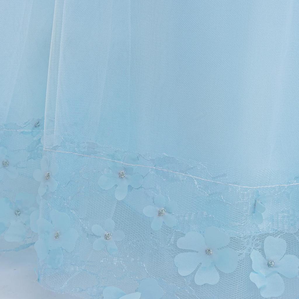 Длинные рукава платье принцессы для девочек-цветочниц