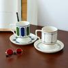 1Set Ceramic Durable Cup Practical Thick Souvenir Vintage Gift Elegant Offices Cup and Plate Home Cups and Plates