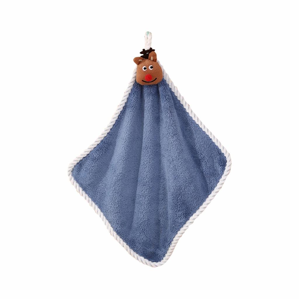 Мягкое и милое полотенце для рук с изображением Санта-Клауса из кораллового бархата