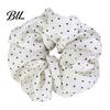 Soft Fabric Hair Scrunchies Retro Polka Dot Tie for Women Girls, Elastic Scrunchies, Elegant No Damage Ties Ponytail Holder, Fashionable Korean Style