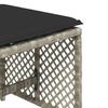Garden Stool with Cushions 4 pcs Light Grey 41x41x36 cm Poly Rattan