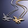 Titanium Steel Necklace, Titanium Steel Men's Eagle Wing Pendant, European and American Fashion Accessories