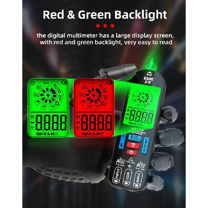 BSIDE A1/A1X Smart Digital Multimeter Electronic USB Tester Breakpoint AC DC Contactless NCV Charged Automatic Diode Capacitor