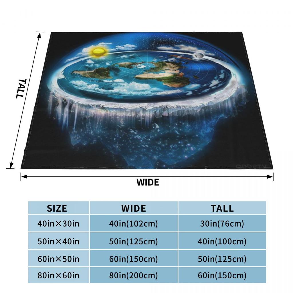 Flat Earth With Dome Art Personalized Gift An Ultra-Soft Micro Fleece Blanket
