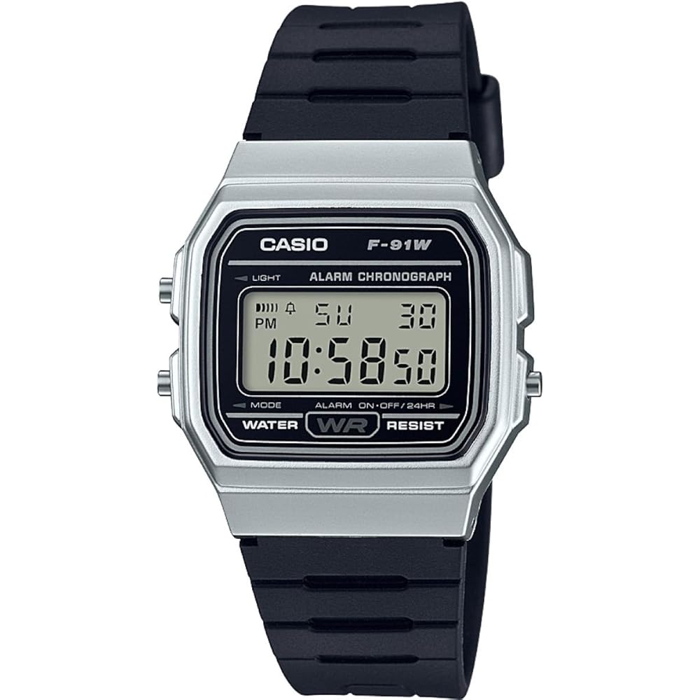 Casio F-91WM-7A Unisex Quartz Wristwatch Water Resistant Lightweight Design