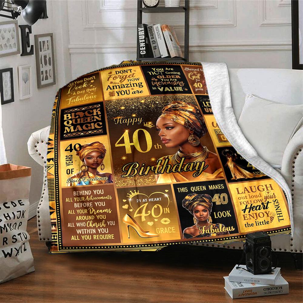 Celebrate your 40th birthday with blankets in various styles and made of comfortable materials for All Occasions Modern Suitable Relatives Y38