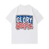 Men's 100% Cotton Crew Neck Short Sleeve T-Shirt, Patriotic Snowflake Flag Stripe Graphic Casual Tee, Comfortable Breathable Summer Daily Wear Tops fo