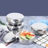 With Lid Korean Stainless Steel Bowl Single Layer Children Bowl Rice Bowl  Cream Foam