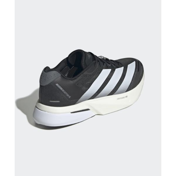 adidas Adizero Boston 13 Черный Белый Серый Мужские Кроссовки Core-Black Cloud-White Grey-Five JS4938