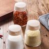 4pcs Transparent Seasoning Bottles Leakproof Dust Cover Attached Seasoning Bottle for Home Kitchen Restaurant Outdoor Barbecue