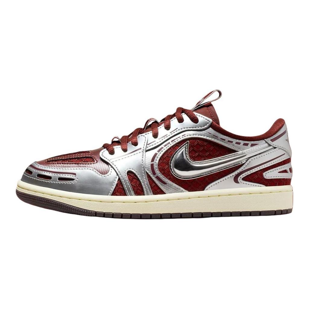 Air Jordan 1 Low Method of Make V3 Темно-красный металлик серебристый Женские кроссовки Кокосовое молоко HQ2186-600