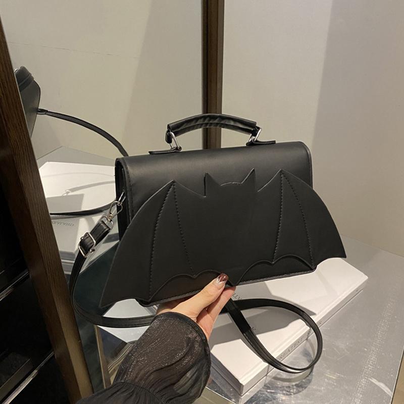 Yogodlns Готическая женская сумка через плечо Крыло летучей мыши Женские сумки с верхней ручкой Креативная шикарная сумочка из ПУ кожи Хэллоуин Новинка Сумка кроссбоди Кошелек