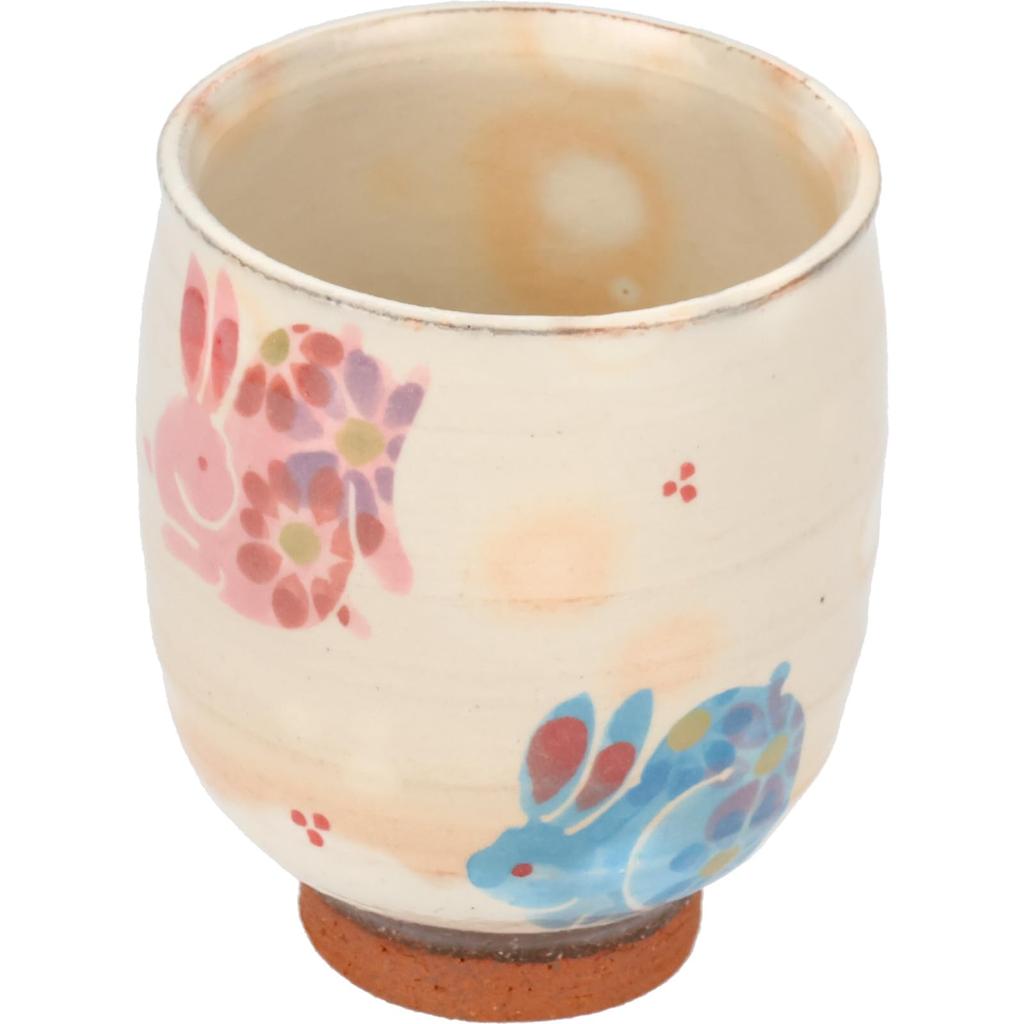 Keiji Happiness Rabbit Made In 276041 Kyo-yaki, Kiyomizu-yaki, Kiln, Teacup, Approx. 200ml, Design, Japan,