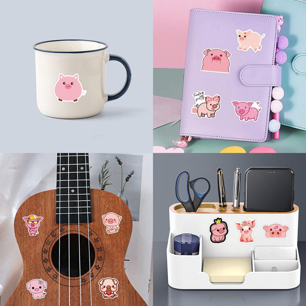 55pcs Suitcase Stickers Waterproof Stickers Scooter Computer Tablet Cartoon Decoration