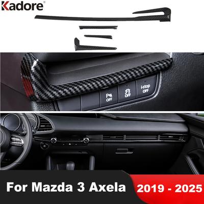 Для Mazda 3 Axela - 2024 2025 Углеродное волокно Автомобильная центральная консоль Панель приборов Вентиляционное отверстие Выходное отверстие Накладка Аксессуары для интерьера