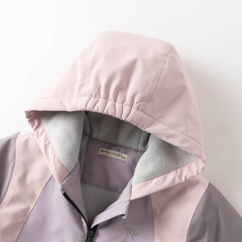 DAVE&BELLA Kids' 3-in-1 Waterproof Windproof Hooded Jacket