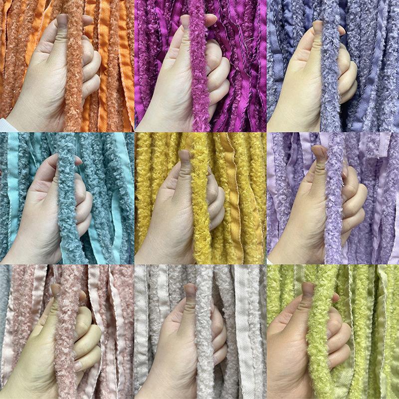 1 м DIY костюм ремесла искусственная отделка из овечьей шерсти аксессуары для одежды блестящая яркая шелковая отделка